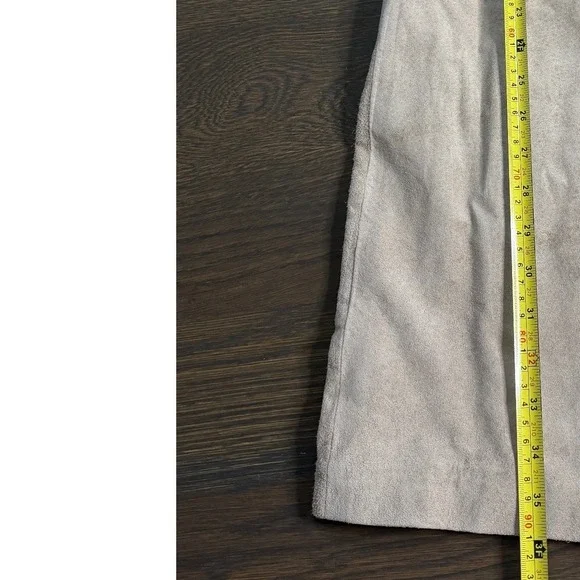 NWT Jessica Holbrook Genuine Leather Suede Blazer Jacket 1X Beige - Picture 12 of 14